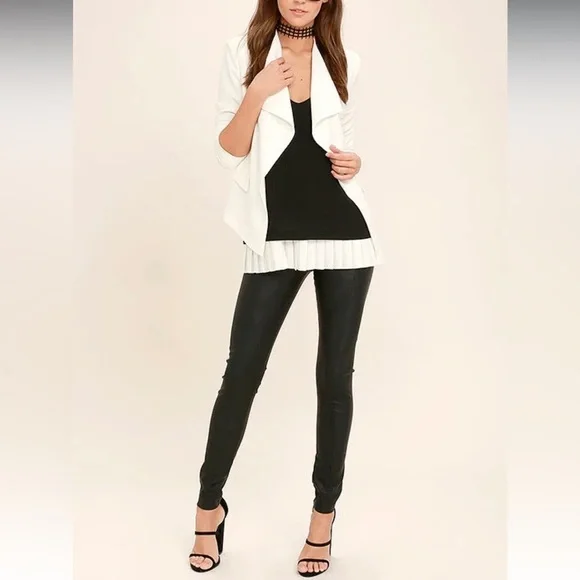 Lulus pleated black and white cami tank top - Picture 3 of 8